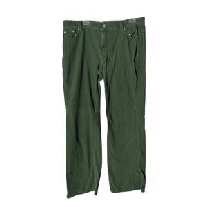 GAP Green Corduroy Pants Low Rise Boot Cut Women's Size 14